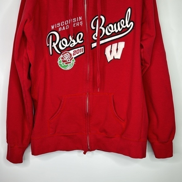 Signature Sportswear Wisconsin Badgers Rose Bowl Full Zip Hooded Sweatshirt XL - Picture 3 of 9